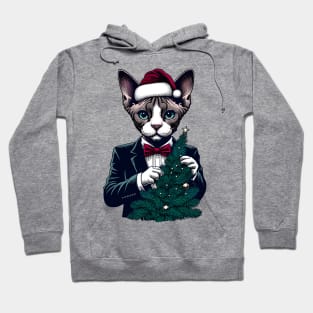 Devon Rex Cat Christmas Hoodie